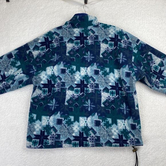 VTG 80's All Over Print Fleece Pullover Made in Canada Lake Louise Banff S/P - Picture 9 of 12